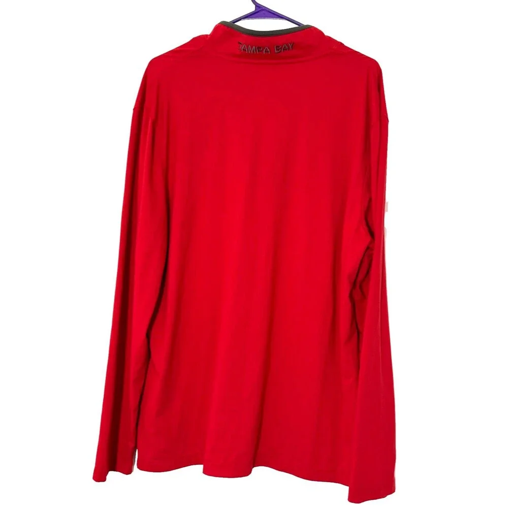 Tampa Bay Buccaneers Pullover XL NFL Team Apparel Red Quarter Zip Mens